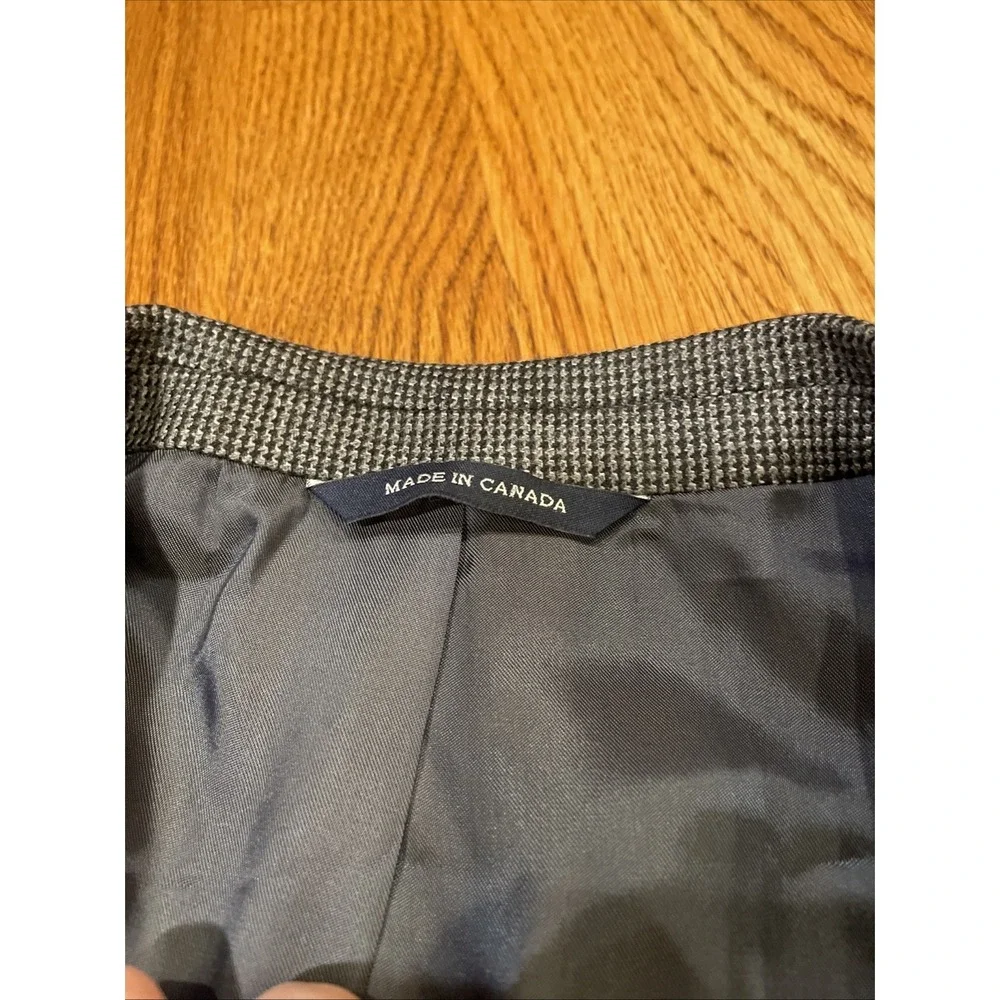 Ralph Ralph Lauren Men's Houndstooth Blazer Wool Stretch Gray Size 38R - Picture 3 of 8